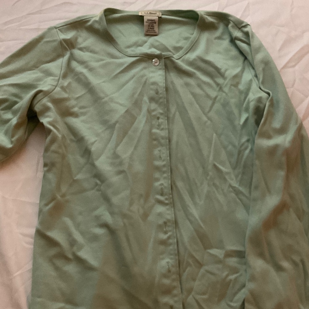 L.L. Bean Light Green Women's Cotton Top